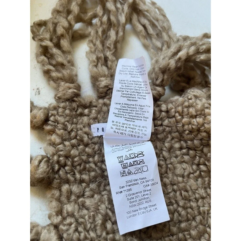 Pottery Barn Throw Blanket Soft Comfy Fringe Dreamy Handwoven 50 x 60